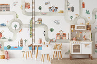 City Traffic Kids Wall Mural - Wallanza