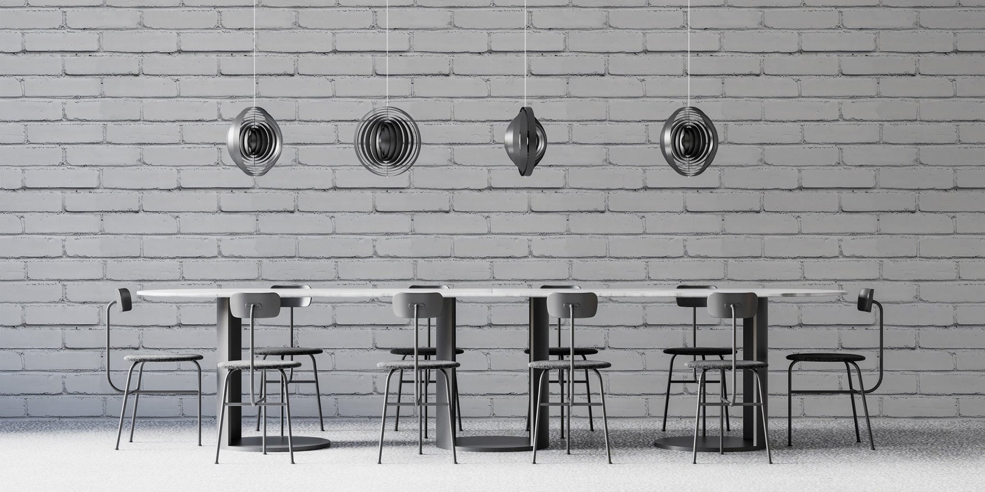 Clean White Brick Wall Mural - Wallanza