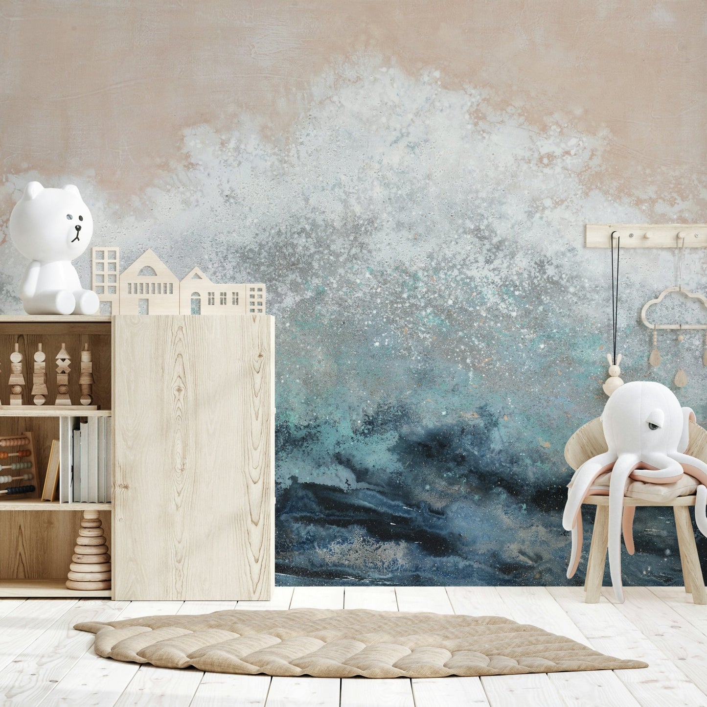 Coastal Abstract Wall Mural - Wallanza