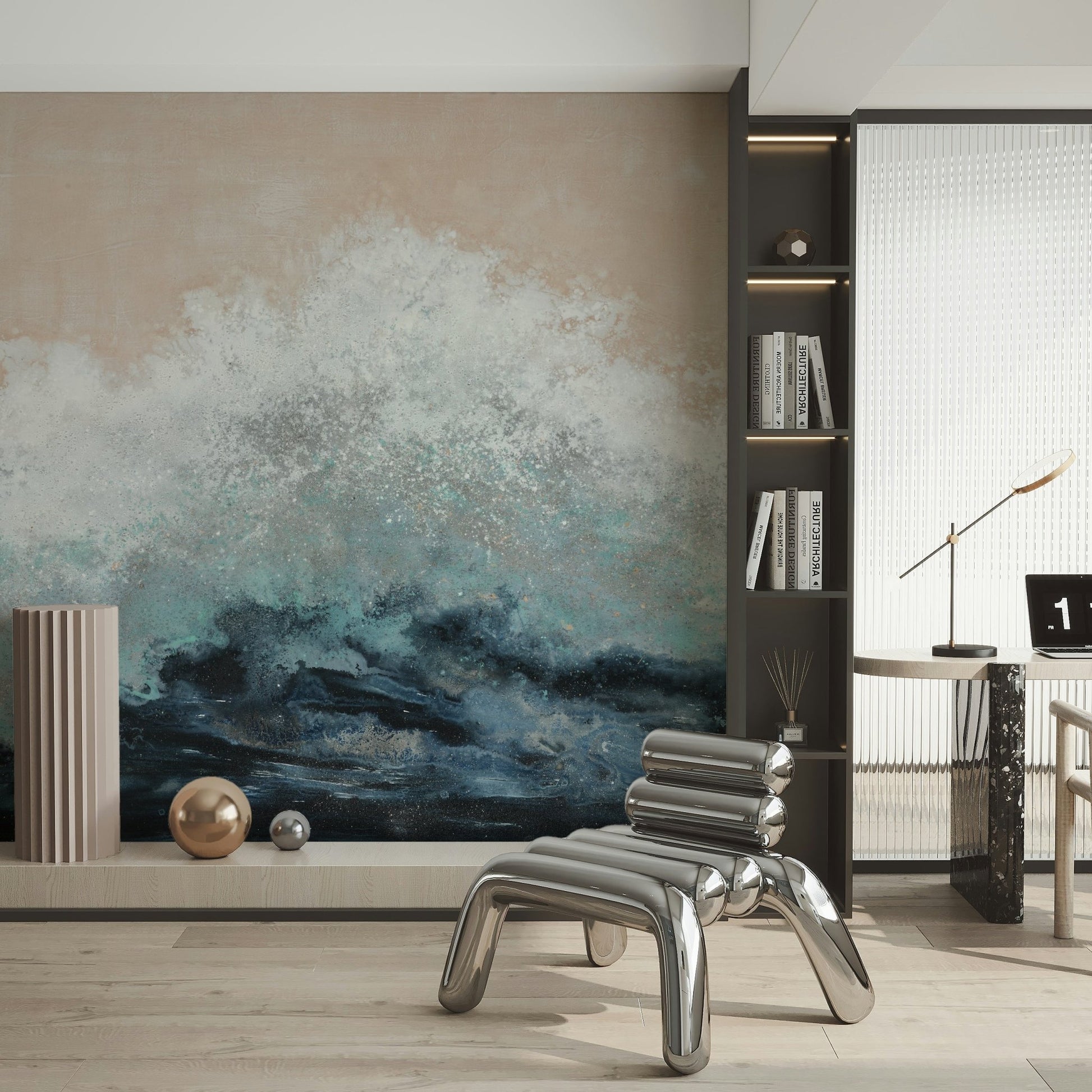 Coastal Abstract Wall Mural - Wallanza