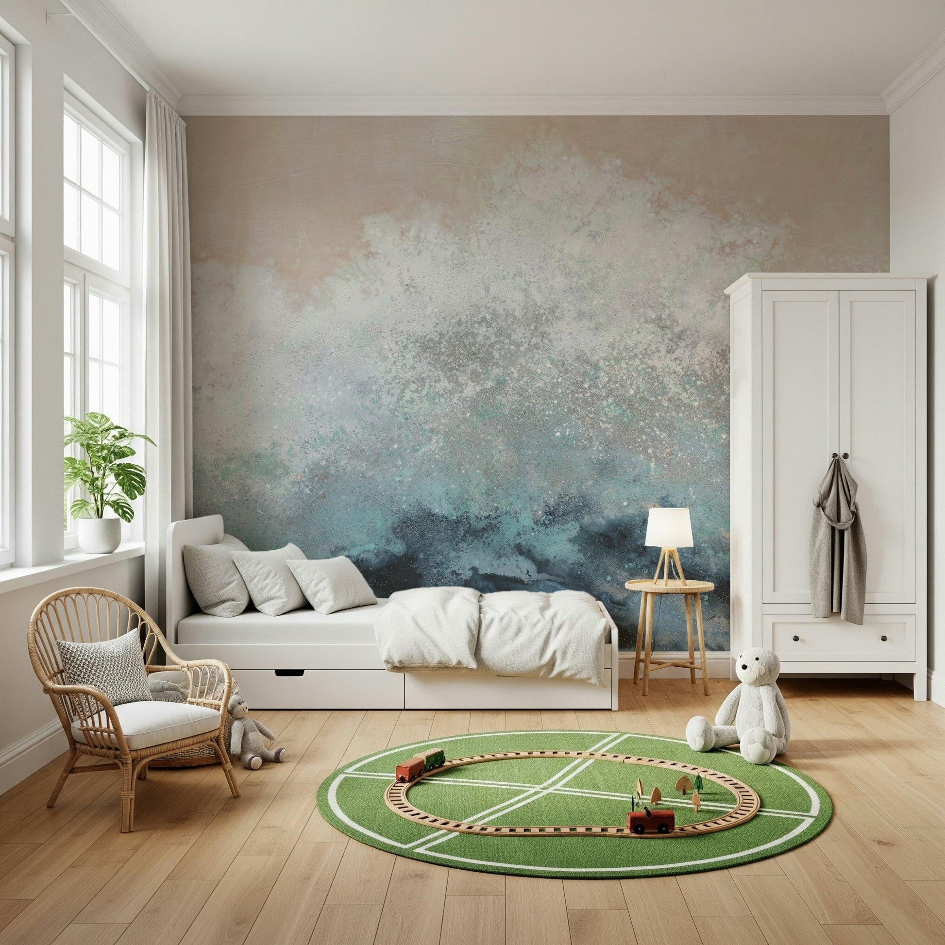 Coastal Abstract Wall Mural - Wallanza