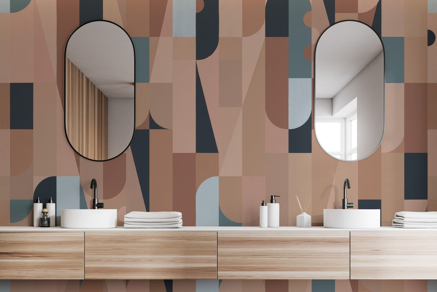 Colorful Abstract Shapes Wall Mural - Wallanza