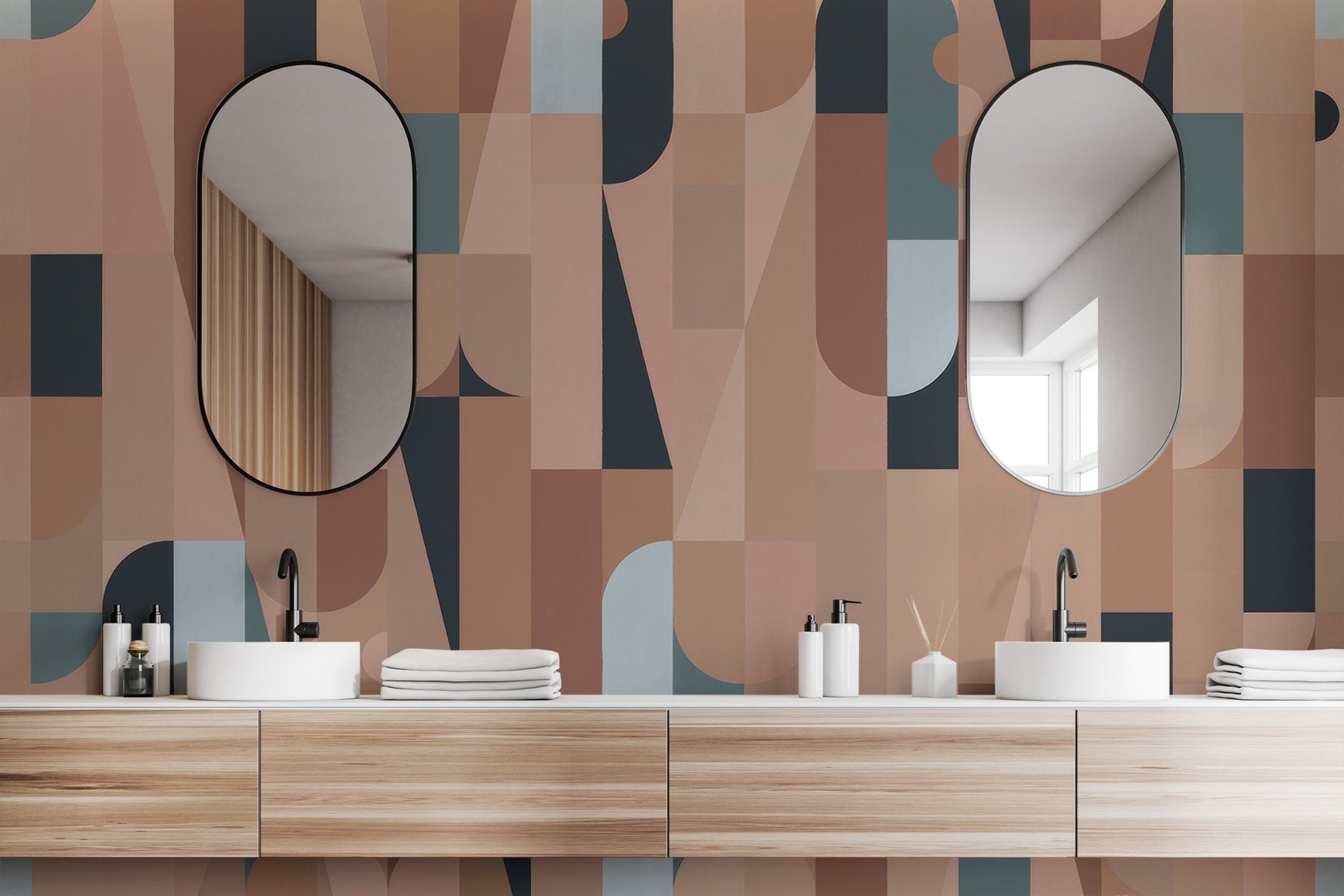 Colorful Abstract Shapes Wall Mural - Wallanza