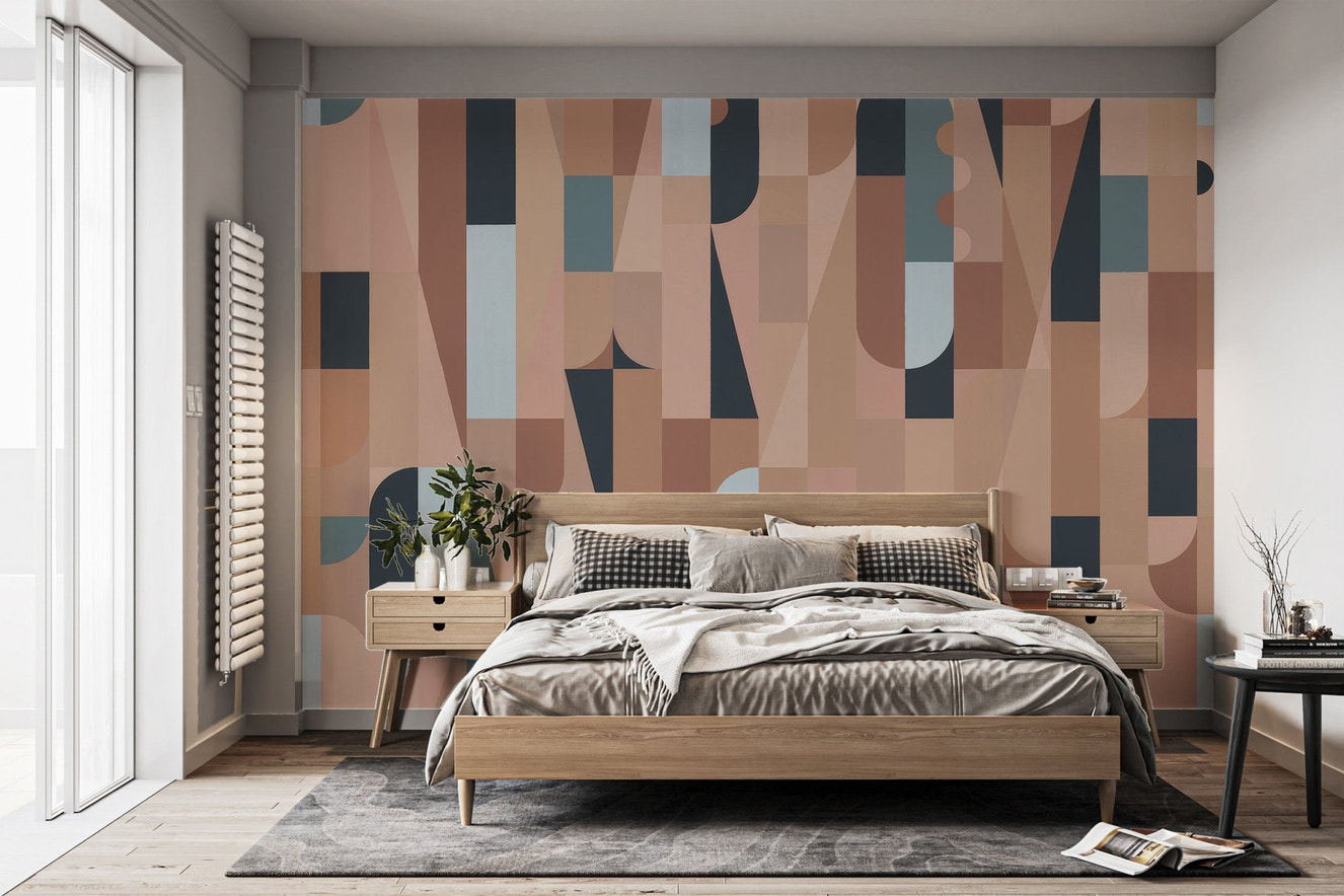Colorful Abstract Shapes Wall Mural - Wallanza