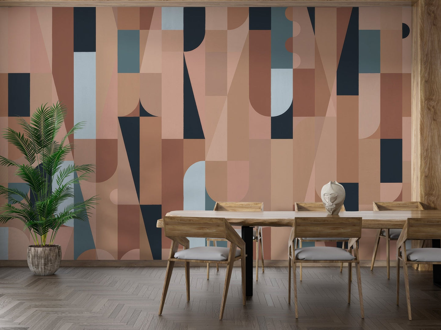 Colorful Abstract Shapes Wall Mural - Wallanza
