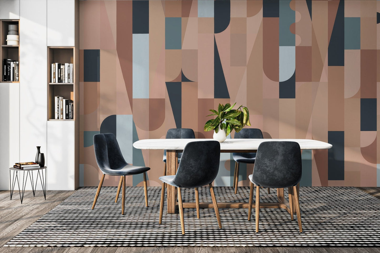 Colorful Abstract Shapes Wall Mural - Wallanza