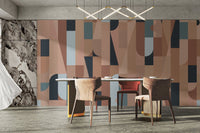 Colorful Abstract Shapes Wall Mural - Wallanza