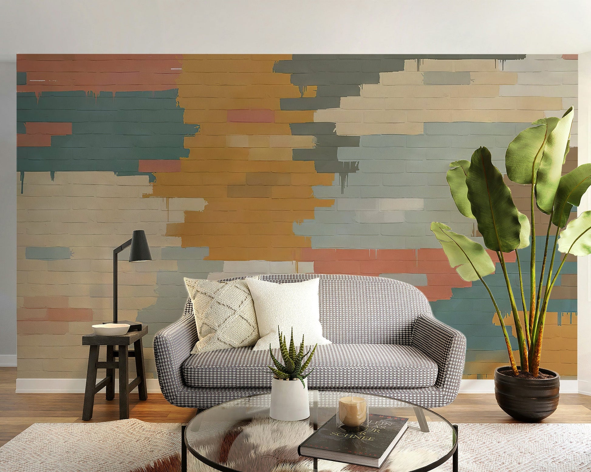 Colorful Bricks Wallpaper Mural - Wallanza