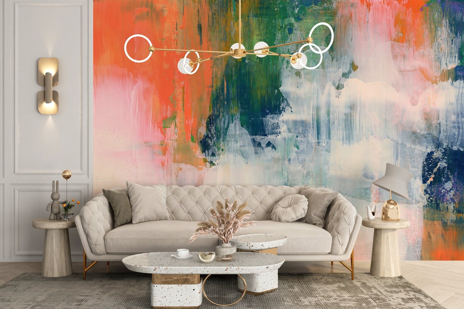 Colorful Brushstroke Wallpaper Mural - Wallanza