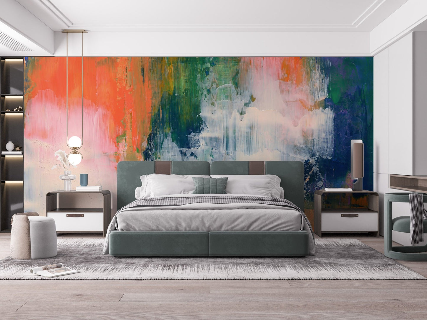 Colorful Brushstroke Wallpaper Mural - Wallanza