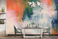 Colorful Brushstroke Wallpaper Mural - Wallanza