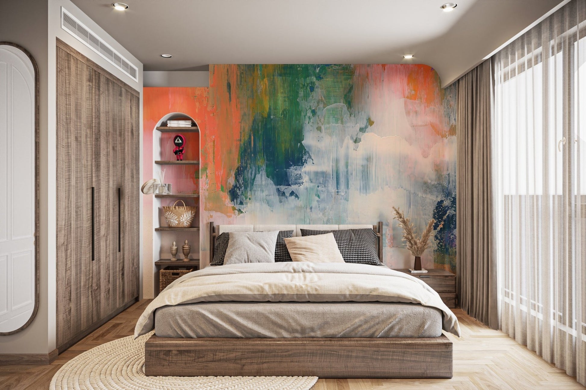 Colorful Brushstroke Wallpaper Mural - Wallanza