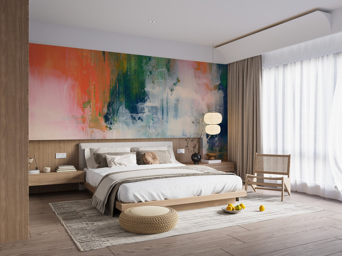 Colorful Brushstroke Wallpaper Mural - Wallanza