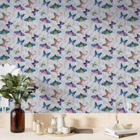 Colorful Butterfly Pattern Wallpaper Mural - Wallanza