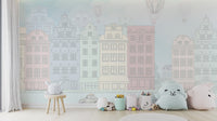 Colorful Cityscape Wall Mural - Wallanza