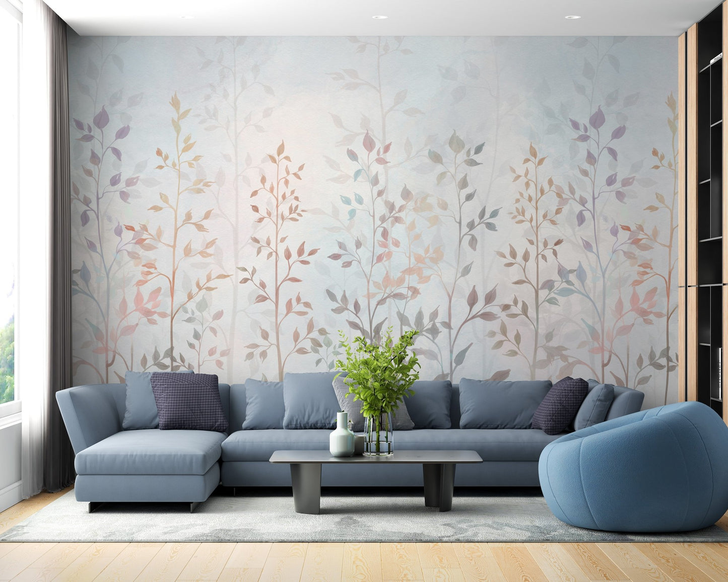 Beautiful Long Grass Field Mural for Large living room.