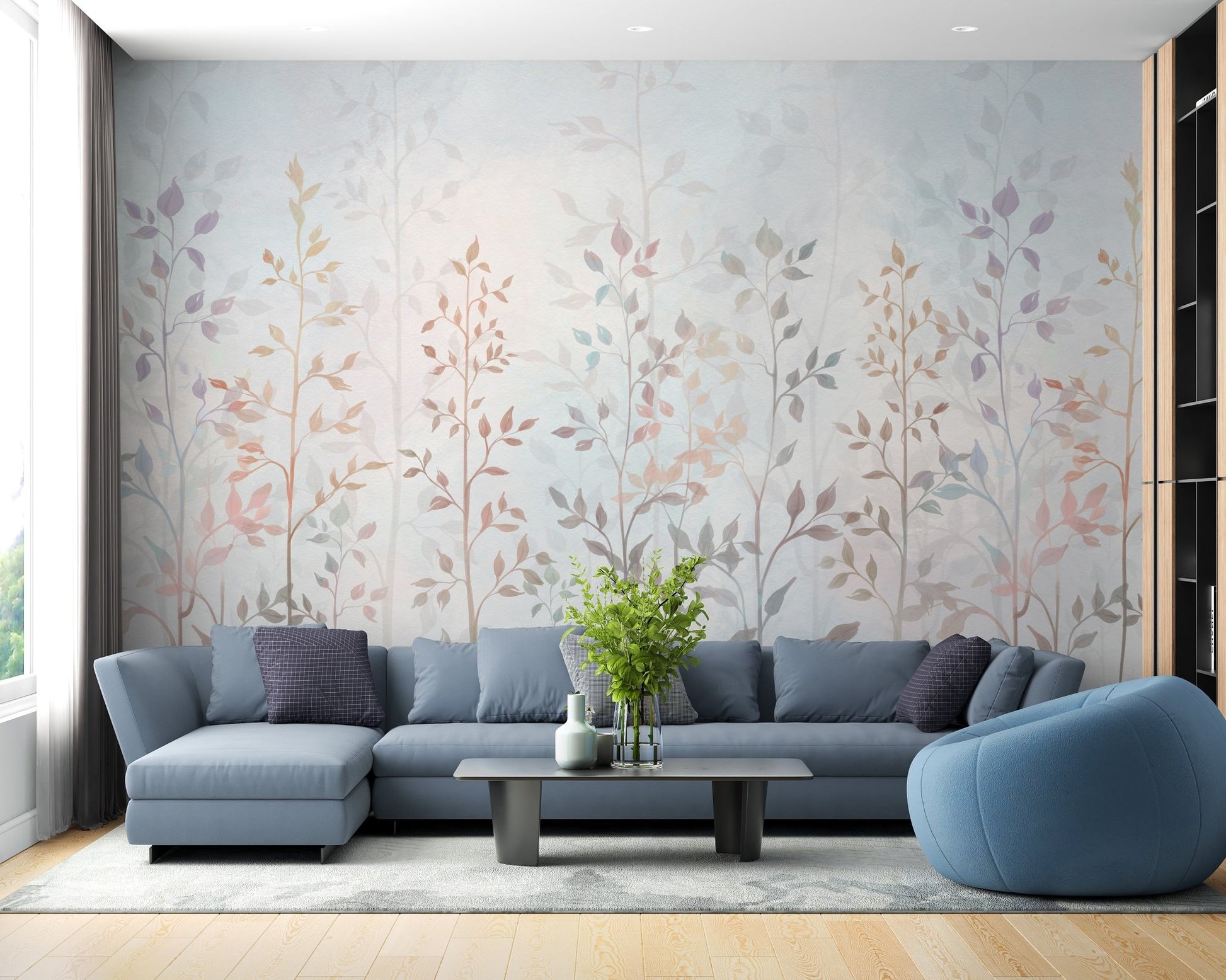 Beautiful Long Grass Field Mural for Large living room.
