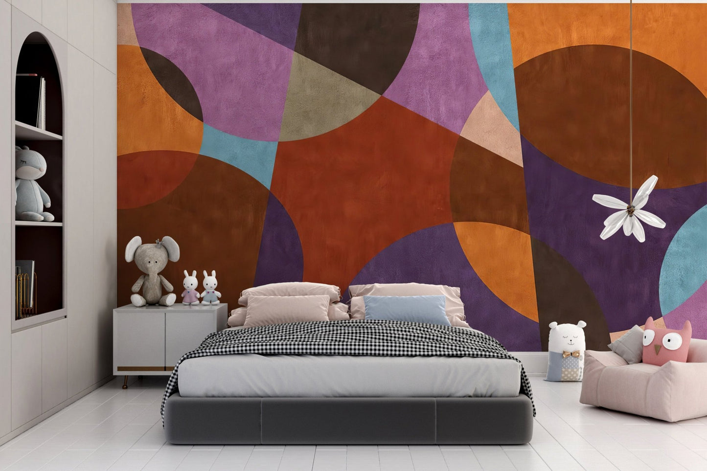 Colorful Geometric Shapes Wall Mural - Wallanza