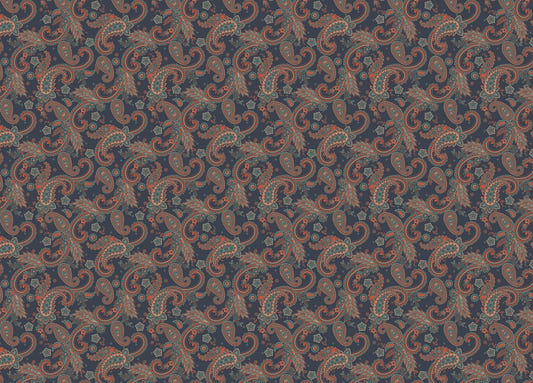 Colorful Kalamkari Seamless Pattern Paisley Wallpaper