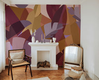 Colorful Leaves Abstract Wallpaper Mural - Wallanza