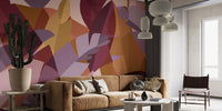 Colorful Leaves Abstract Wallpaper Mural - Wallanza