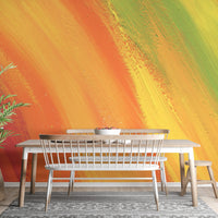 Vibrant Colorful Rainbow Mural for dining rooms.