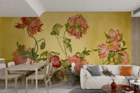 Coral Garden Symphony Wall Mural used as a feature wall in a spacious apartment