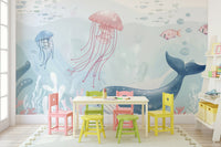 Vibrant marine life on Coral Reef Tales wallpaper.