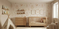 Cream Forest friends Wallpaper Murals - Wallanza
