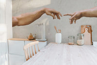 Creation of adam wallpaper featuring iconic gesture details.