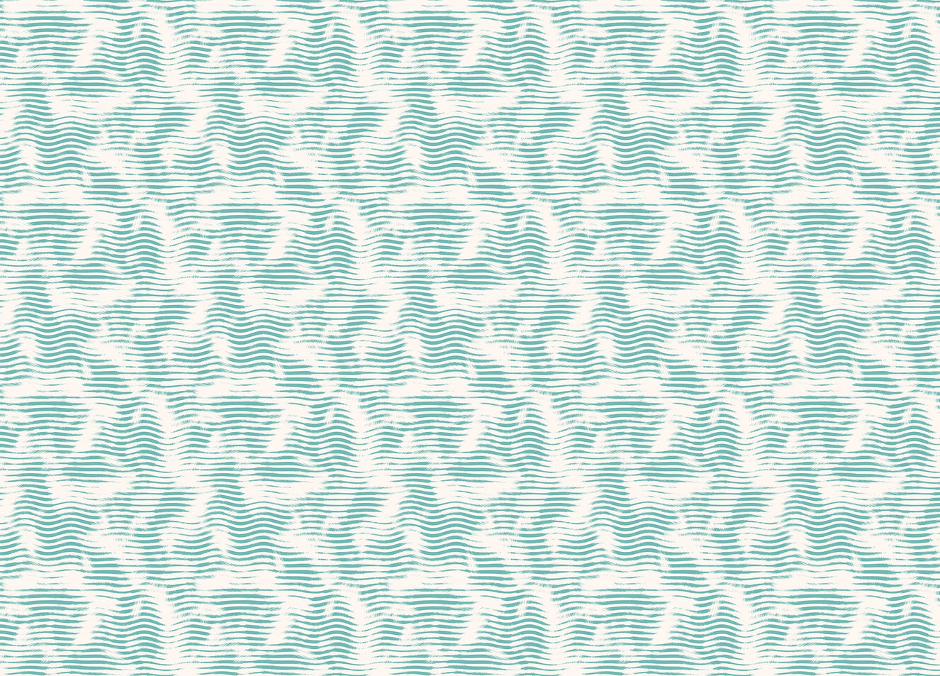 Aegean Teal Broken Stripe Grunge Wave Wallpaper For Walls