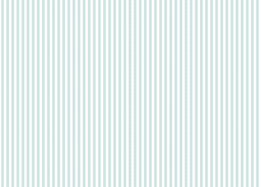 Preppy Wide Vertical Stripe Turquoise and White Color Wallpaper