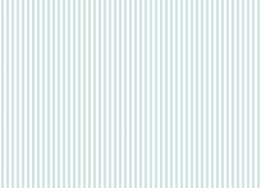 Preppy Wide Vertical Stripe Turquoise and White Color Wallpaper
