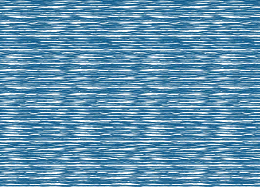 Vector Blue Ocean Waves Hand Drawn Water Stripes Tile Wallpaper