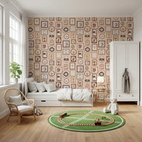 Whimsical framed animal illustrations for wall murals.