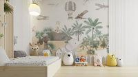 Cute Animal Safari Wall Mural - Wallanza
