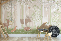 Cute Wildlife Wallpaper Mural - Wallanza