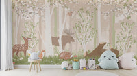 Cute Wildlife Wallpaper Mural - Wallanza
