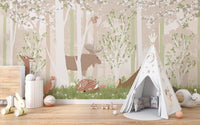 Cute Wildlife Wallpaper Mural - Wallanza