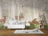 Cute Wildlife Wallpaper Mural - Wallanza
