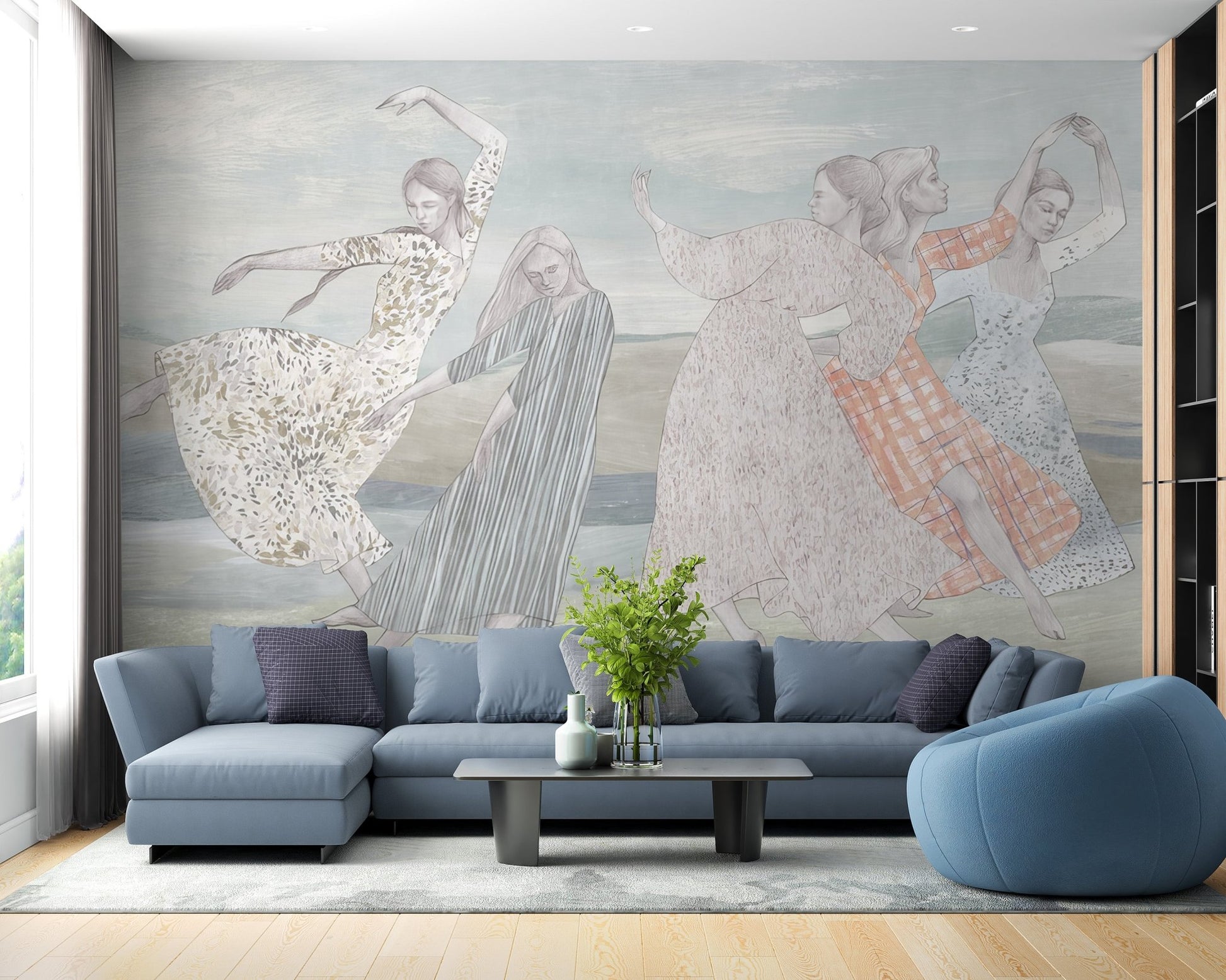 Dancing Girls Wallpaper Mural - Wallanza