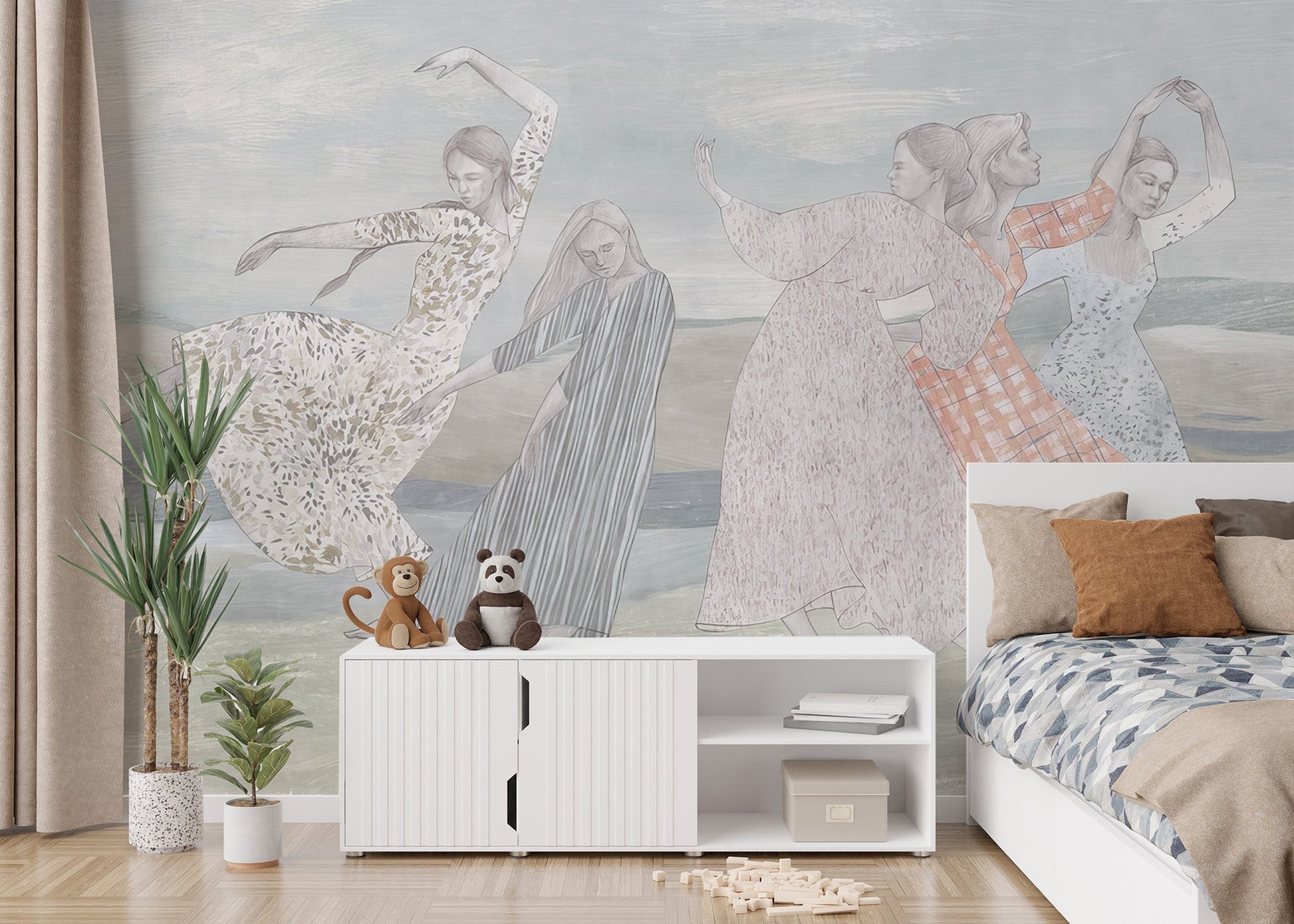 Dancing Girls Wallpaper Mural - Wallanza