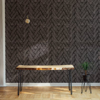 Stylish dark brown brick texture wallpaper for home interiors.