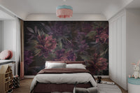 Dark Floral Botanical Wallpaper - Wallanza