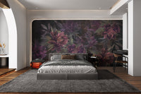 Dark Floral Botanical Wallpaper - Wallanza