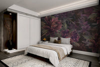 Dark Floral Botanical Wallpaper - Wallanza