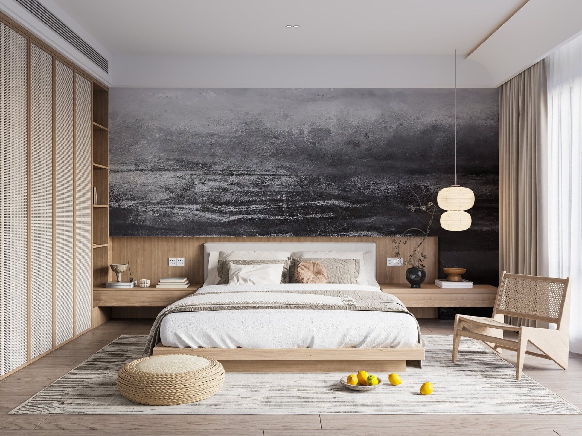 Minimalist dark texture wallpaper with smoky gradient color.