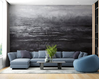 Dark grunge wall mural abstract black gray texture wallpaper.