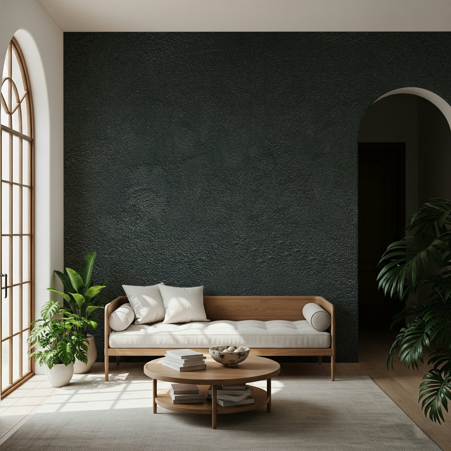 Dark Stucco Dream Wall Mural - Wallanza