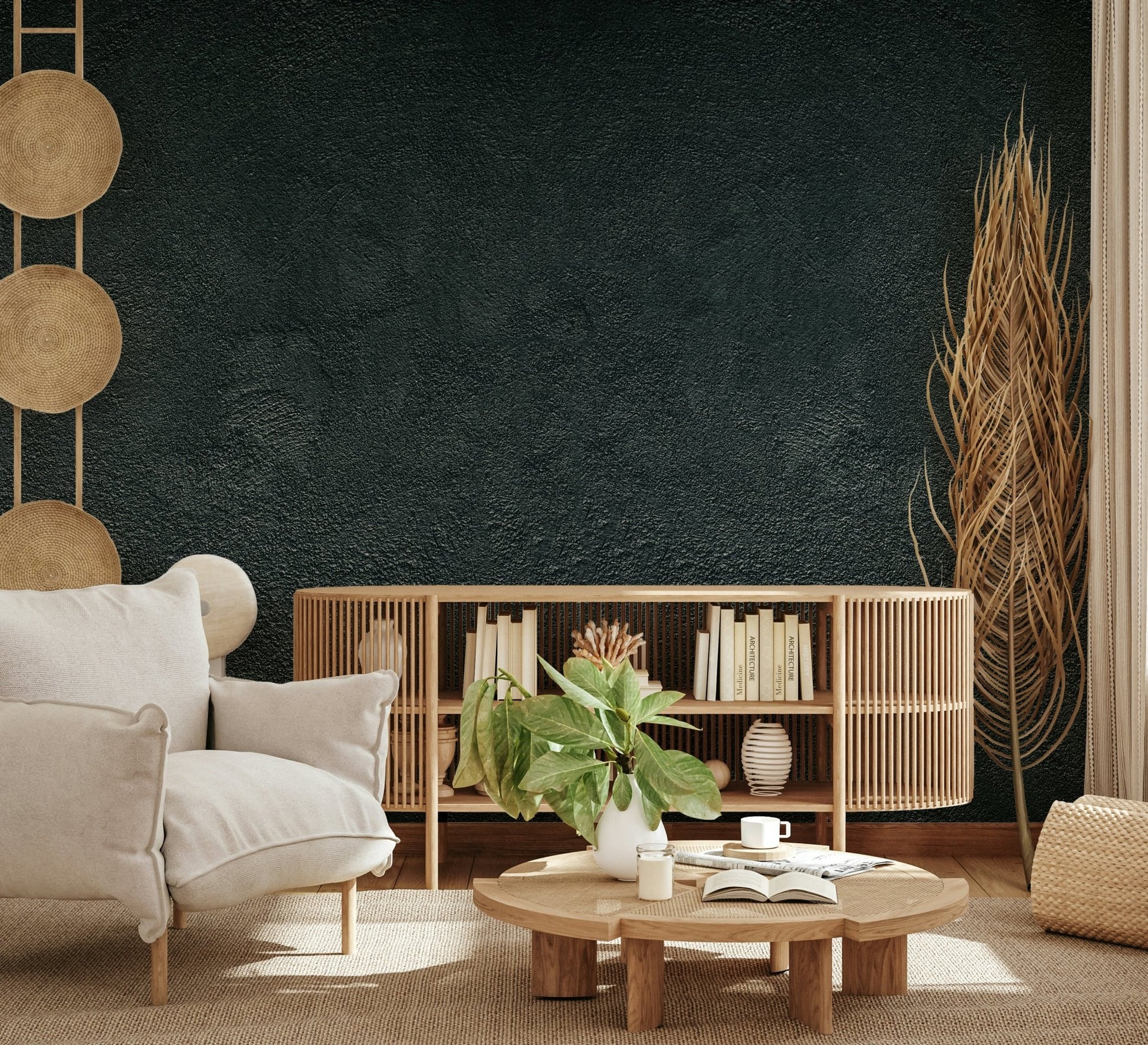Dark Stucco Dream Wall Mural - Wallanza